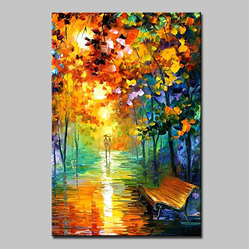 

Oil Painting Hand Painted Vertical Abstract Landscape Modern With Stretched Frame