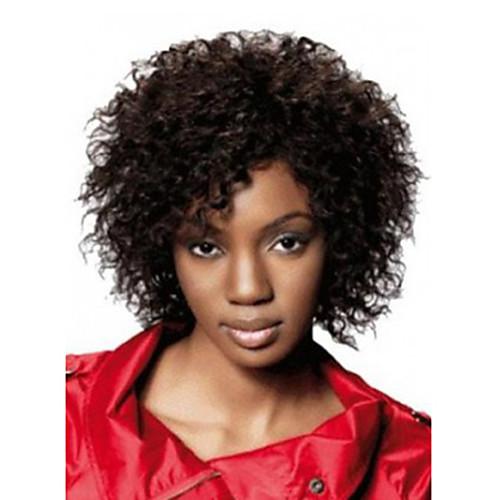 

Synthetic Wig Afro Kinky Curly Kinky Curly Afro Wig Black Synthetic Hair Women's Black