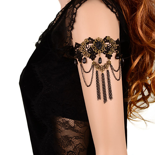 

Body Chain Armband Bracelet Ladies Gothic Women's Body Jewelry For Daily Casual Lace Flower Black
