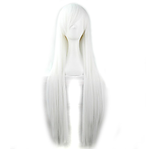 

Cosplay Costume Wig Synthetic Wig Straight Straight Wig White Synthetic Hair Women's White