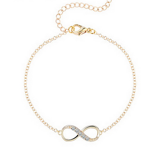 

Women's Chain Bracelet Infinity Basic Simple Style Fashion Alloy Bracelet Jewelry Silver / Golden For Daily Casual Sports