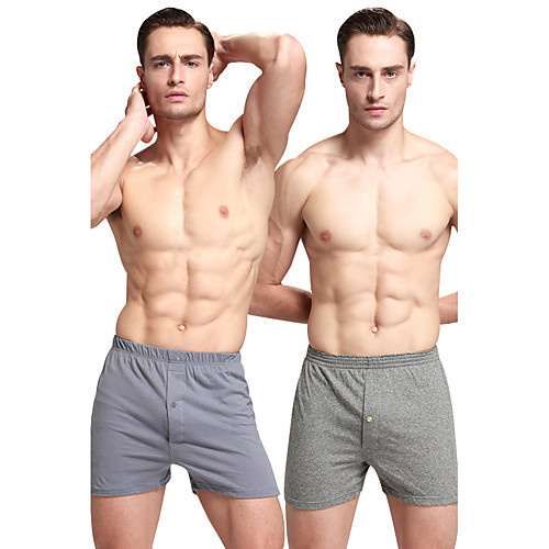 

Men's Boxers Underwear Solid Colored Mid Waist Rainbow