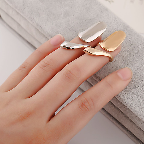 

Women's Nail Finger Ring Midi Ring Silver Golden Silver Plated Gold Plated Personalized Unusual Unique Design Daily Casual Jewelry Cheap Cute