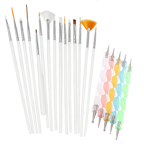 

20pcs/Set Nail Kits Lovely Chic & Modern Trendy Acrylic Kit Nail Art Tool for Finger Nail Toe Nail Acrylic Brush