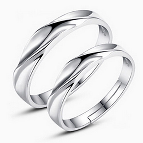 

Couple Rings Silver Silver Fashion One Size / Band Ring / Women's / Men's / Couple's / Adjustable Ring