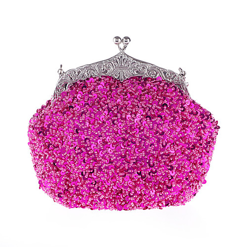 

Women's Bags PU Leather Synthetics Evening Bag Cover Sequin Metallic Party Wedding Event / Party Wedding Bags Handbags Wine Black Purple Red