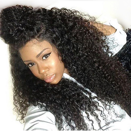 

Synthetic Lace Front Wig Kinky Curly Kinky Curly Layered Haircut Lace Front Wig Long Light Brown Black#1B Medium Brown Jet Black Dark Brown Synthetic Hair 26 inch Women's Natural Hairline African