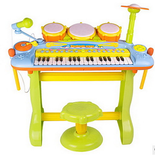 

Drum Set Electronic Keyboard Toy Musical Instrument Set Electronic Piano Toy Piano Piano Drum Set Fun with Microphone Plastic For Kid's Boys' Girls'