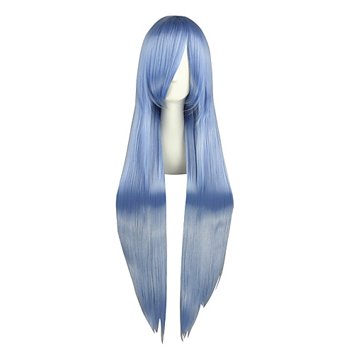 

Cosplay Wigs TouHou Project Hinanawi Tenshi Blue Long Anime Cosplay Wigs 100 CM Heat Resistant Fiber Male / Female