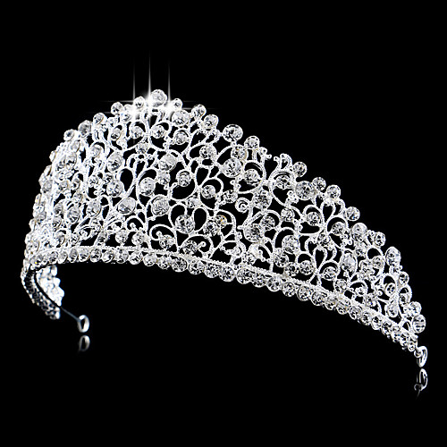 

Brass / Crystal / Rhinestone Tiaras / Headwear with Floral 1pc Wedding / Special Occasion Headpiece