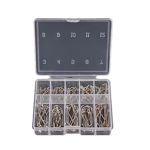 

100 pcs Siwash Hook Fishing Hooks Curved Point Steel Alloy 10sizes