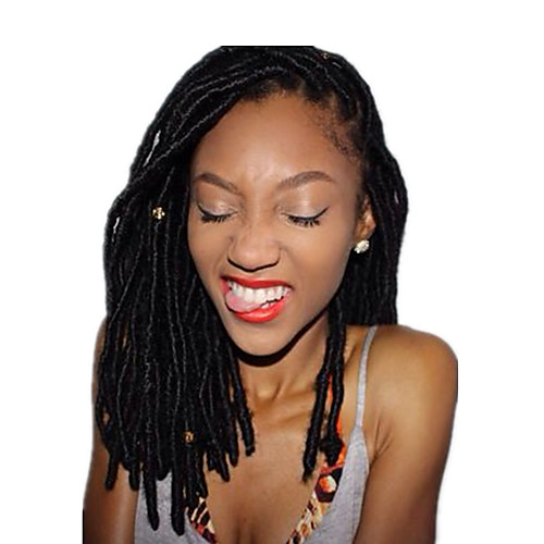 

Faux Locs Dreadlocks Nu Locs Box Braids Synthetic Hair Braiding Hair 12 roots / pack 24 roots / pack / There are 24 roots per pack. Normally five to six pack are enough for a full head.