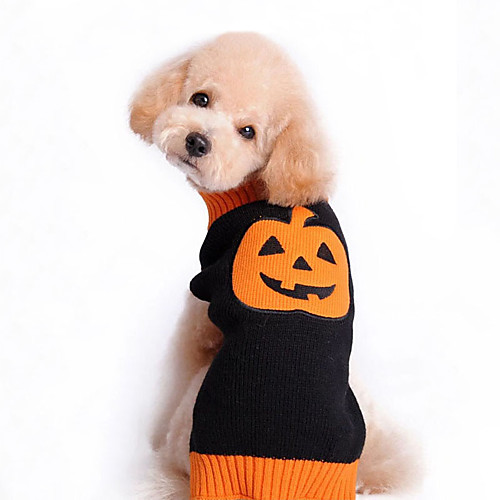 

Cat Dog Halloween Costumes Sweater Puppy Clothes Pumpkin Halloween Winter Dog Clothes Puppy Clothes Dog Outfits Black Costume Large Dog for Girl and Boy Dog Cotton XXS XS S M L XL