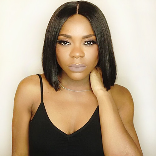 

Synthetic Lace Front Wig Straight Straight Bob Lace Front Wig 14 inch Light Brown Medium Brown Jet Black Dark Brown Black Synthetic Hair Women's Heat Resistant Fashion Natural Hairline Natural Black