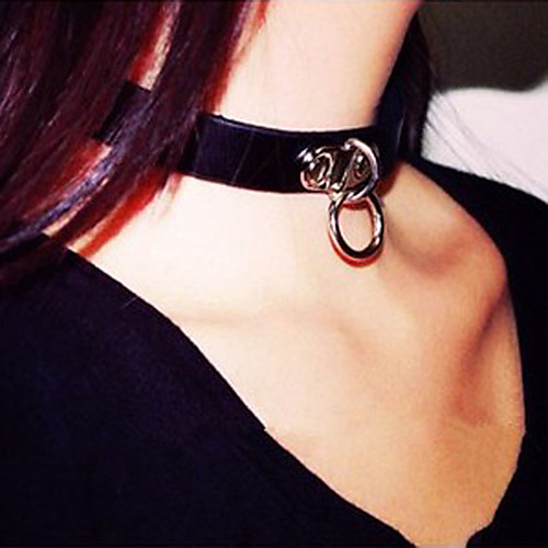 

Women's Choker Necklace Tattoo Choker Personalized Tattoo Style Fashion Leather Alloy Black Brown Red Necklace Jewelry For Party Daily Casual