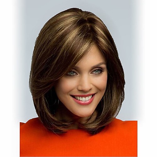 

Synthetic Wig Straight Straight Wig Short Synthetic Hair Women's Brown StrongBeauty