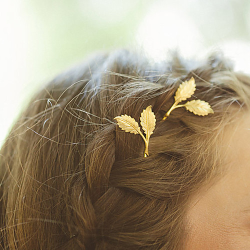

Women's Fashion Casual Natural Alloy Leaf Hairpin Hair Accessories 1 Piece
