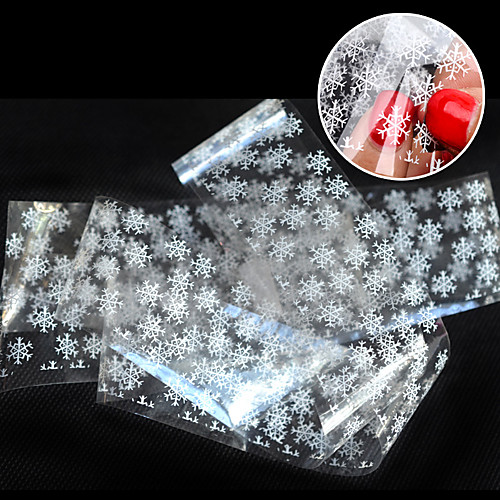 

1pcs New Design White Snowflake Nail Art Transfer Foils Paper Nail Tips Sticker Decoration Craft