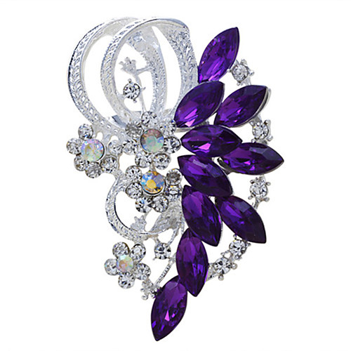 

Women's Brooches Marquise Cut Vintage Fashion Rhinestone Brooch Jewelry Purple Blue For Wedding Party Special Occasion Birthday Gift Daily