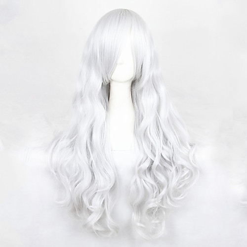 

Cosplay Wigs Angel Sanctuary Rosiel Silver Long Anime Cosplay Wigs 90 CM Heat Resistant Fiber Male / Female