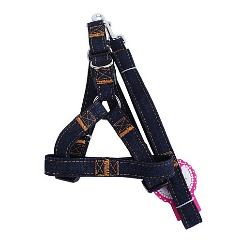 

Dog Harnesses & Leash Adjustable / Retractable Solid Colored Textile Black Red Blue