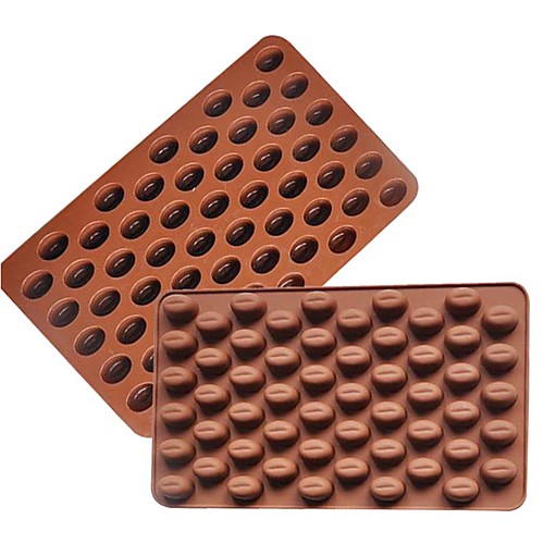 

3D Coffee Beans 55 Cavity Coffee Bean Shape Chocolate Mold Silicone Chocolate Mold