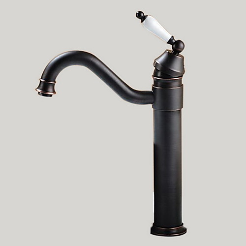 

Bathroom Sink Faucet - Rotatable Oil-rubbed Bronze Vessel One Hole / Single Handle One HoleBath Taps