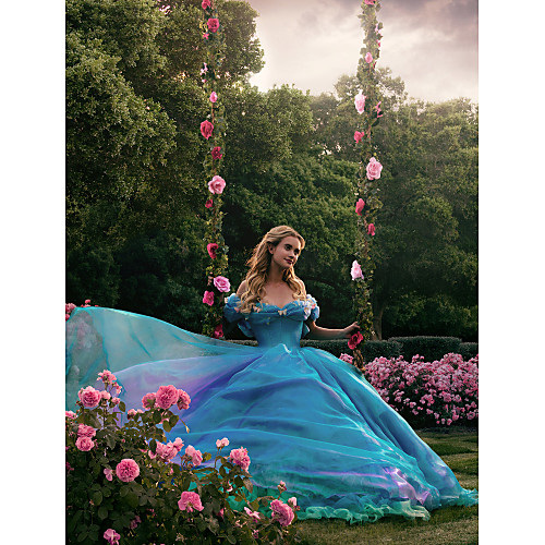 

Ball Gown Celebrity Style Holiday Cocktail Party Formal Evening Dress V Neck Sleeveless Chapel Train Organza Tulle Charmeuse with Beading Ruffles Flower 2020