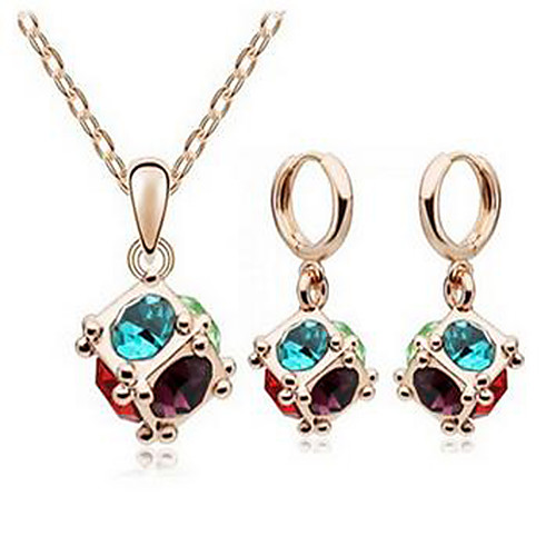 

Women's Crystal Pendant Necklace Necklace / Earrings Fashion Crystal Earrings Jewelry Blue For Party Daily Casual Work