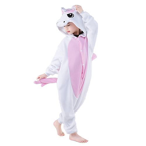 

Kid's Kigurumi Pajamas Unicorn Animal Onesie Pajamas Polar Fleece Pink Cosplay For Boys and Girls Animal Sleepwear Back Zip for Toilet Cartoon Festival / Holiday Costumes