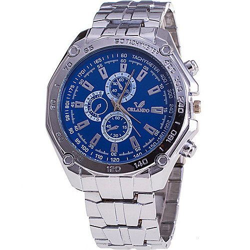 

Men's Wrist Watch Quartz Stainless Steel Silver Casual Watch Cool / Analog Casual Fashion - White Black Blue One Year Battery Life / SSUO LR626