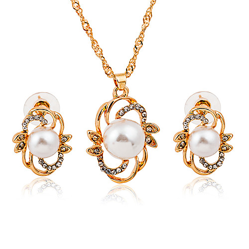 

Women's Jewelry Set Ladies Fashion Imitation Pearl Imitation Diamond Earrings Jewelry Gold For Daily Office & Career