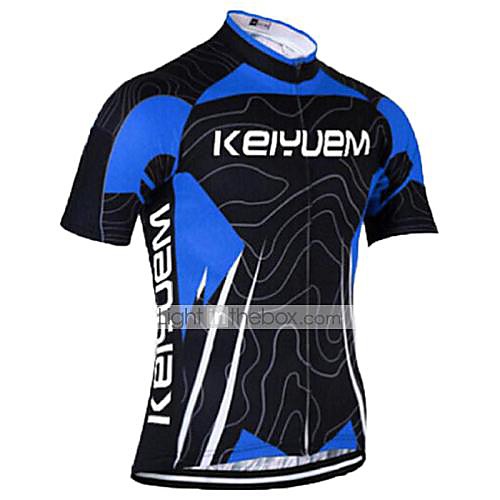 

KEIYUEM Men's Women's Short Sleeve Cycling Jersey Coolmax Silicon Bike Jersey Top Breathable Quick Dry Ultraviolet Resistant Sports Clothing Apparel / Stretchy / Back Pocket / Sweat-wicking