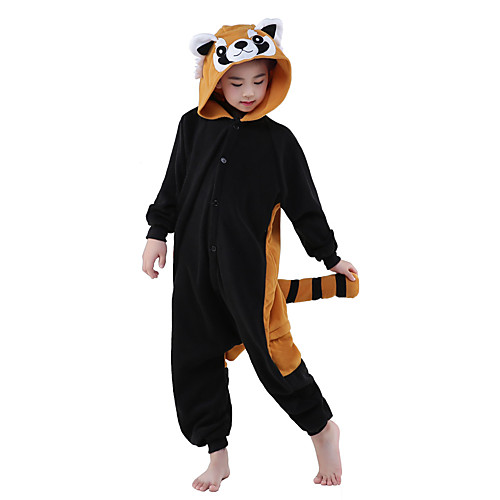 

Racoon Kigurumi Kid's Boys and Girls Pajamas Christmas Halloween Carnival Festival / Holiday Polar Fleece Brown black Boys and Girls Carnival Costumes / Leotard / Onesie / Leotard / Onesie