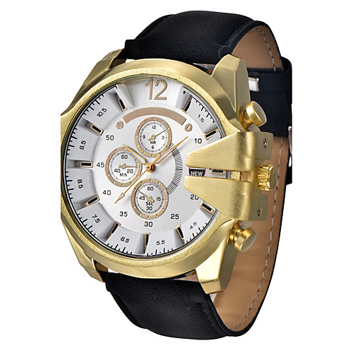 

Men's Fashion Watch Quartz Digital Leather Black / Analog Casual - Coffee Brown Blue / Stainless Steel