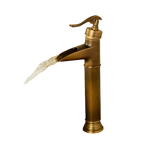 

Bathroom Sink Faucet - Waterfall Antique Lovely Bronze Centerset One Hole / Single Handle One HoleBath Taps