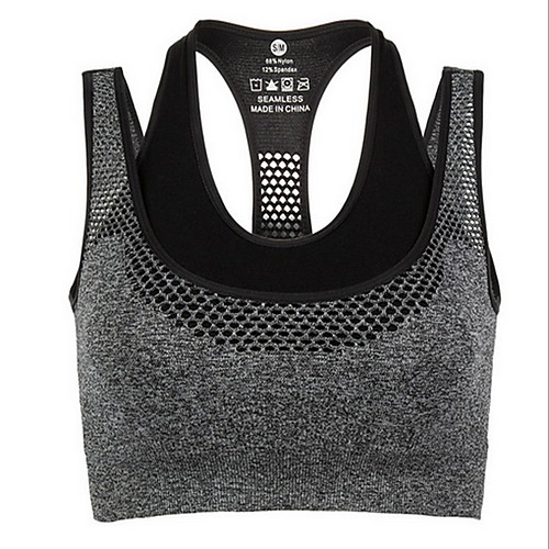 

Women's Sports Bra Sports Bra Top Running Bra Racerback Cotton Zumba Yoga Running Breathable Quick Dry Soft Padded Medium Support Black Purple Grey Blue Rose Red / Stretchy