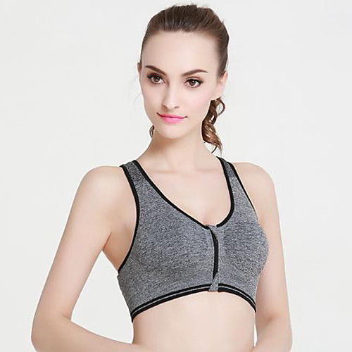 

Women's Wireless Sports Bras One-Pieces Full Coverage Bras Solid Colored Cotton Green Blue Wine