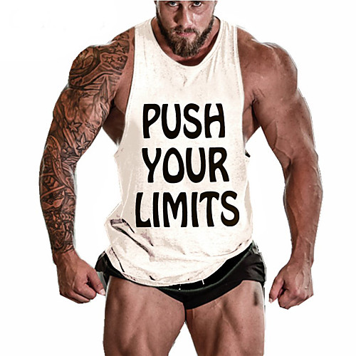 

Men's Sleeveless Gym Tank Top Vest / Gilet Shirt Sweatshirt Athleisure Winter Cotton Breathable Quick Dry Static-free Camping / Hiking Exercise & Fitness Racing Leisure Sports Basketball Sportswear