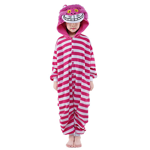 

Kid's Kigurumi Pajamas Cat Animal Onesie Pajamas Velvet Mink Pink Cosplay For Boys and Girls Animal Sleepwear Cartoon Festival / Holiday Costumes