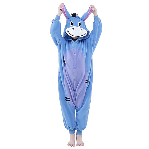 

Kid's Kigurumi Pajamas Donkey Animal Onesie Pajamas Polar Fleece Blue Cosplay For Boys and Girls Animal Sleepwear Cartoon Festival / Holiday Costumes