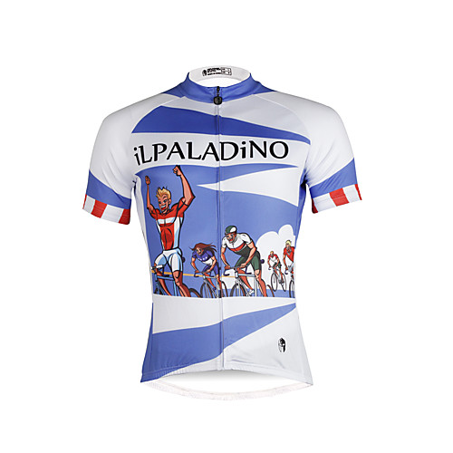 

ILPALADINO Men's Short Sleeve Cycling Jersey Bike Jersey Top Mountain Bike MTB Road Bike Cycling Breathable Quick Dry Ultraviolet Resistant Sports Clothing Apparel / Stretchy / Back Pocket