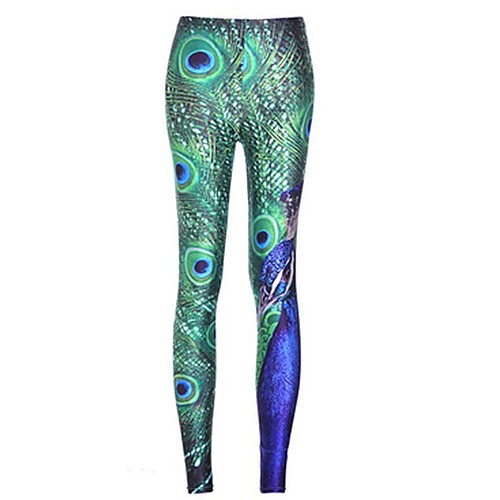 

Women's Print Legging Feathers Print Royal Blue S M L / Skinny