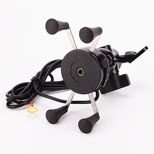 

12V Motorcycle Scooter Cell Phone Holder,5V 2A USB Car Charger switch for iPhone Samsung HTC Phones