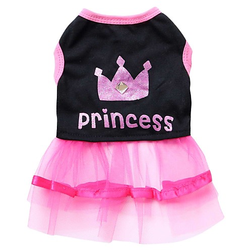 

Cat Dog Dress Puppy Clothes Tiaras & Crowns Fashion Dog Clothes Puppy Clothes Dog Outfits Black Costume for Girl and Boy Dog Cotton XXS XS S M L