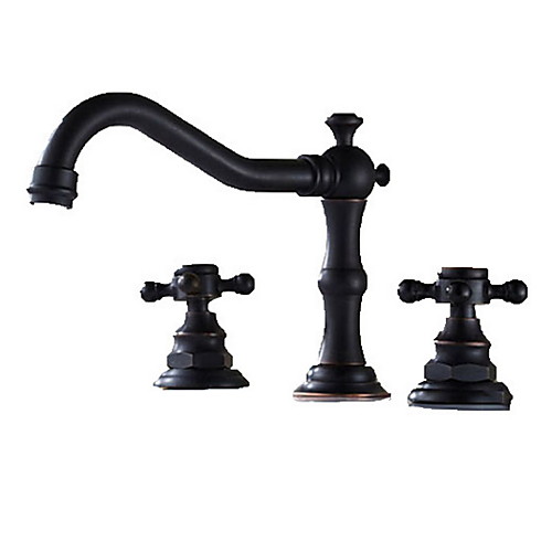 

Bathroom Sink Faucet - Widespread Oil-rubbed Bronze Widespread Three Holes / Two Handles Three HolesBath Taps