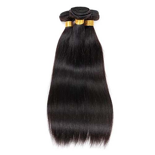 

3 Bundles Brazilian Hair Straight Virgin Human Hair 150 g Natural Color Hair Weaves / Hair Bulk Human Hair Weaves 8a Human Hair Extensions