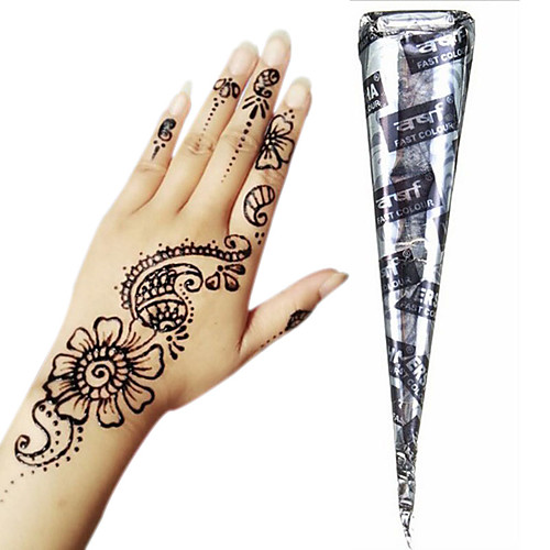 

1 pcs Henna Cones Temporary Tattoos Non Toxic Large Size Tribal Body Arts Face Hand
