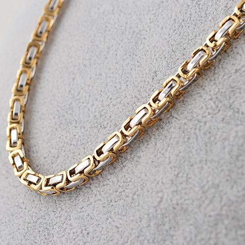 

Men's Chain Necklace Ladies Vintage Fashion Hip-Hop Titanium Steel Golden Black Silver Necklace Jewelry For Party Daily Casual
