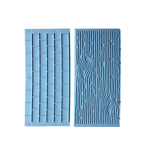 

2pcs Tree Bark Brick Wall Cake Mold Silicone Fondant Mold DIY Cake Decoration Tool